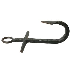 Vintage Hand Forged Anchor Wall Hook Cast Iron Maritime Nautical Coastal Antique